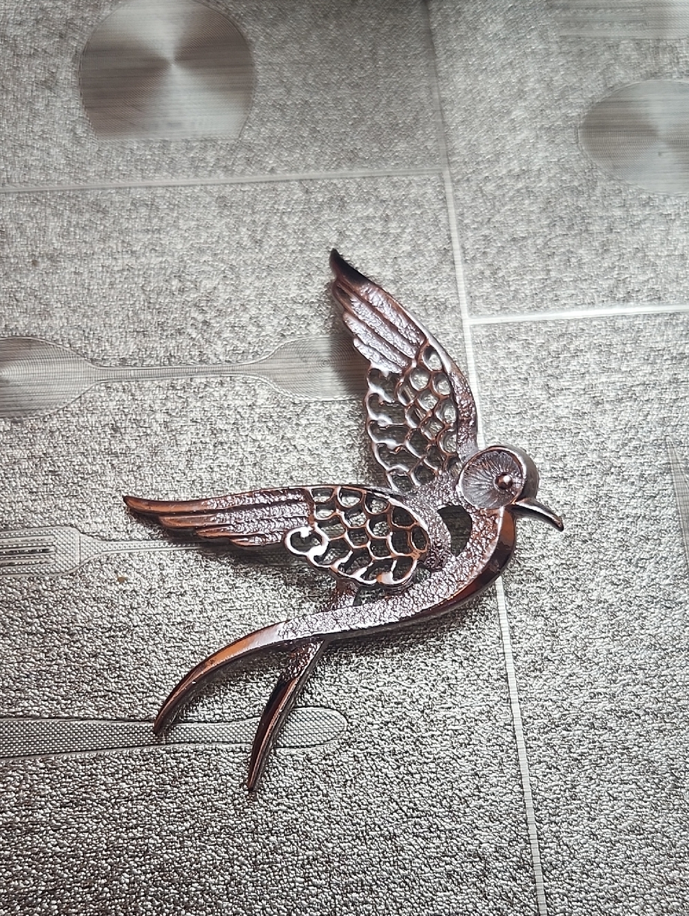 Sarah Coventry Bronze-Tone Bird Brooch